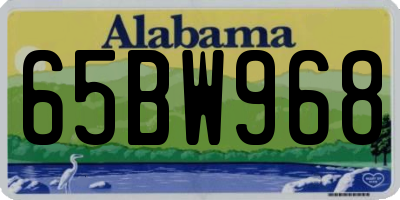 AL license plate 65BW968