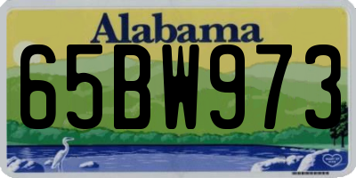 AL license plate 65BW973