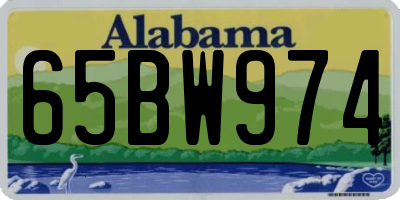 AL license plate 65BW974