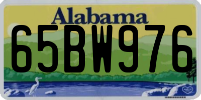 AL license plate 65BW976