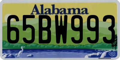 AL license plate 65BW993