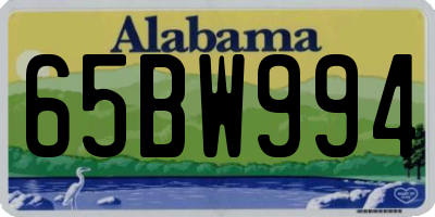 AL license plate 65BW994