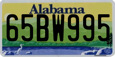 AL license plate 65BW995
