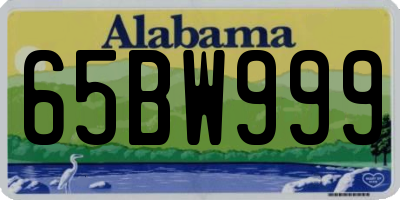 AL license plate 65BW999