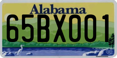 AL license plate 65BX001