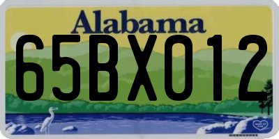 AL license plate 65BX012