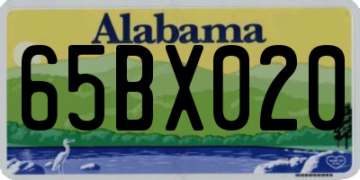 AL license plate 65BX020