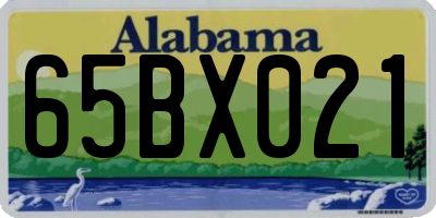 AL license plate 65BX021