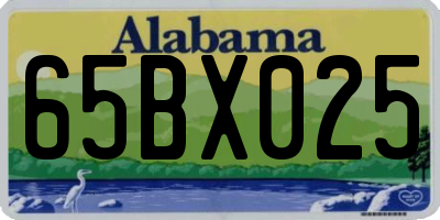 AL license plate 65BX025
