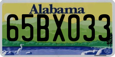 AL license plate 65BX033