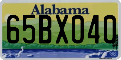 AL license plate 65BX040