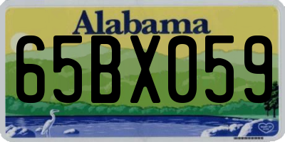 AL license plate 65BX059