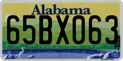 AL license plate 65BX063