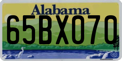 AL license plate 65BX070