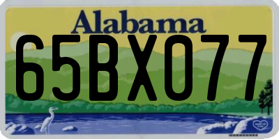 AL license plate 65BX077