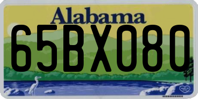 AL license plate 65BX080