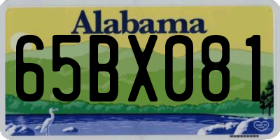 AL license plate 65BX081