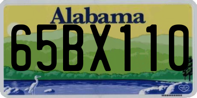 AL license plate 65BX110