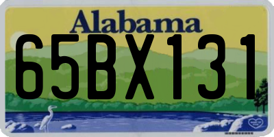 AL license plate 65BX131