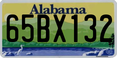 AL license plate 65BX132