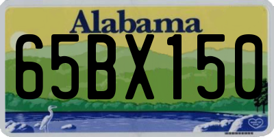 AL license plate 65BX150