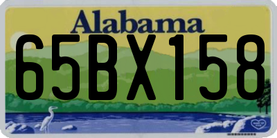 AL license plate 65BX158