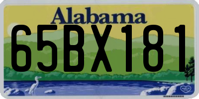 AL license plate 65BX181