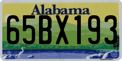 AL license plate 65BX193
