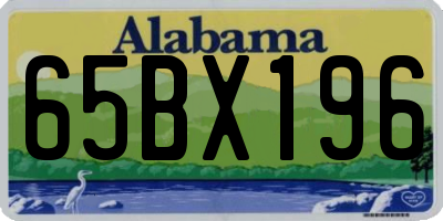 AL license plate 65BX196