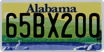 AL license plate 65BX200