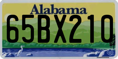 AL license plate 65BX210