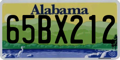 AL license plate 65BX212