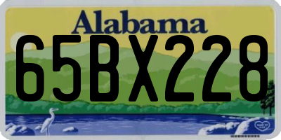 AL license plate 65BX228