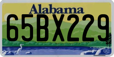 AL license plate 65BX229