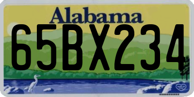 AL license plate 65BX234