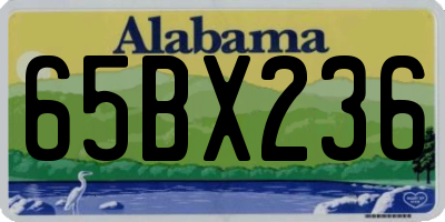 AL license plate 65BX236
