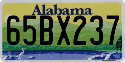 AL license plate 65BX237