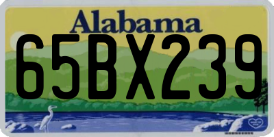AL license plate 65BX239