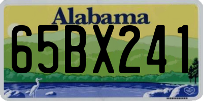 AL license plate 65BX241