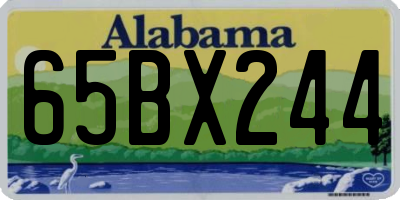 AL license plate 65BX244