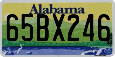 AL license plate 65BX246