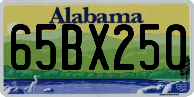 AL license plate 65BX250