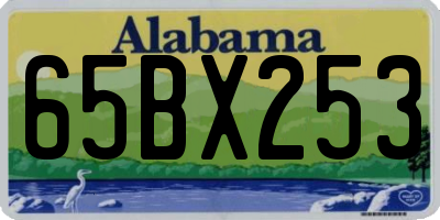 AL license plate 65BX253