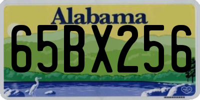 AL license plate 65BX256