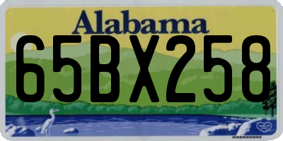 AL license plate 65BX258