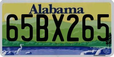AL license plate 65BX265