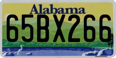 AL license plate 65BX266