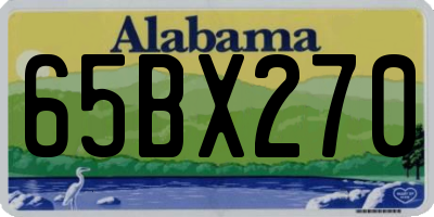 AL license plate 65BX270