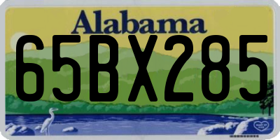 AL license plate 65BX285