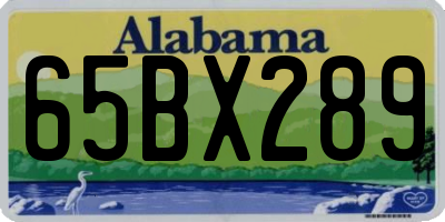 AL license plate 65BX289